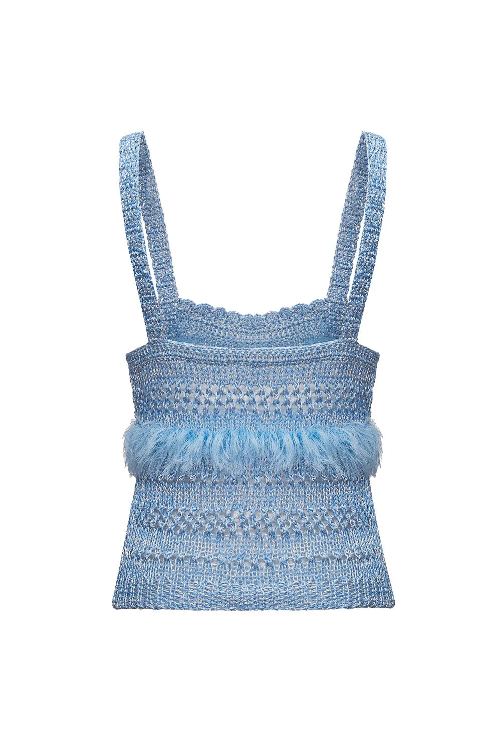 Blue Handmade Knit Top