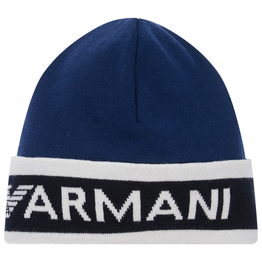 Blue Knit Hat