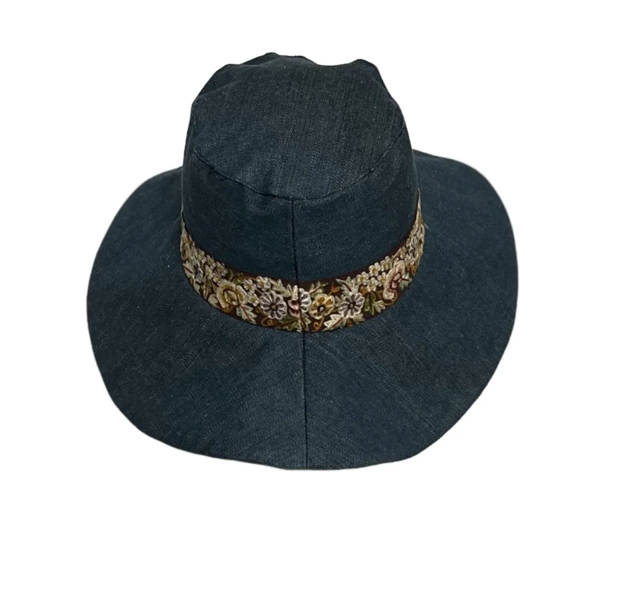 Boho Denim Sun Hat