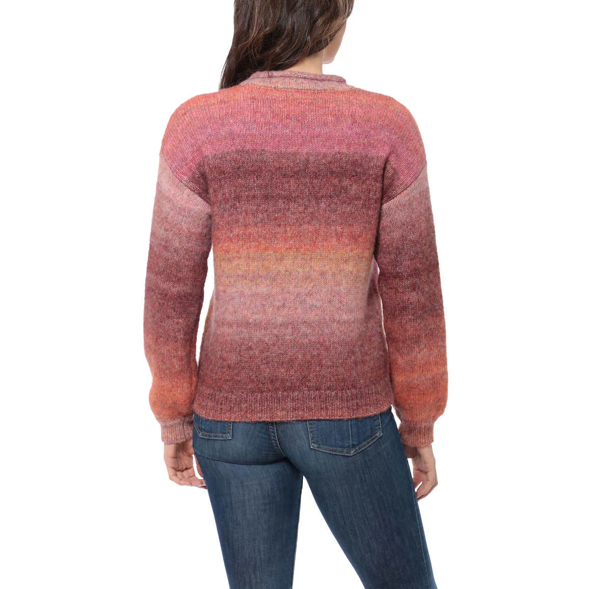 Briggs Women's Cozy V-Neck Ombre Knitt Sweater