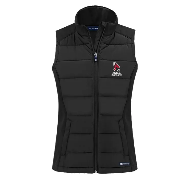 BSU Cardinals Women's Cutter &amp; Buck Evoke Eco Hybrid Vest