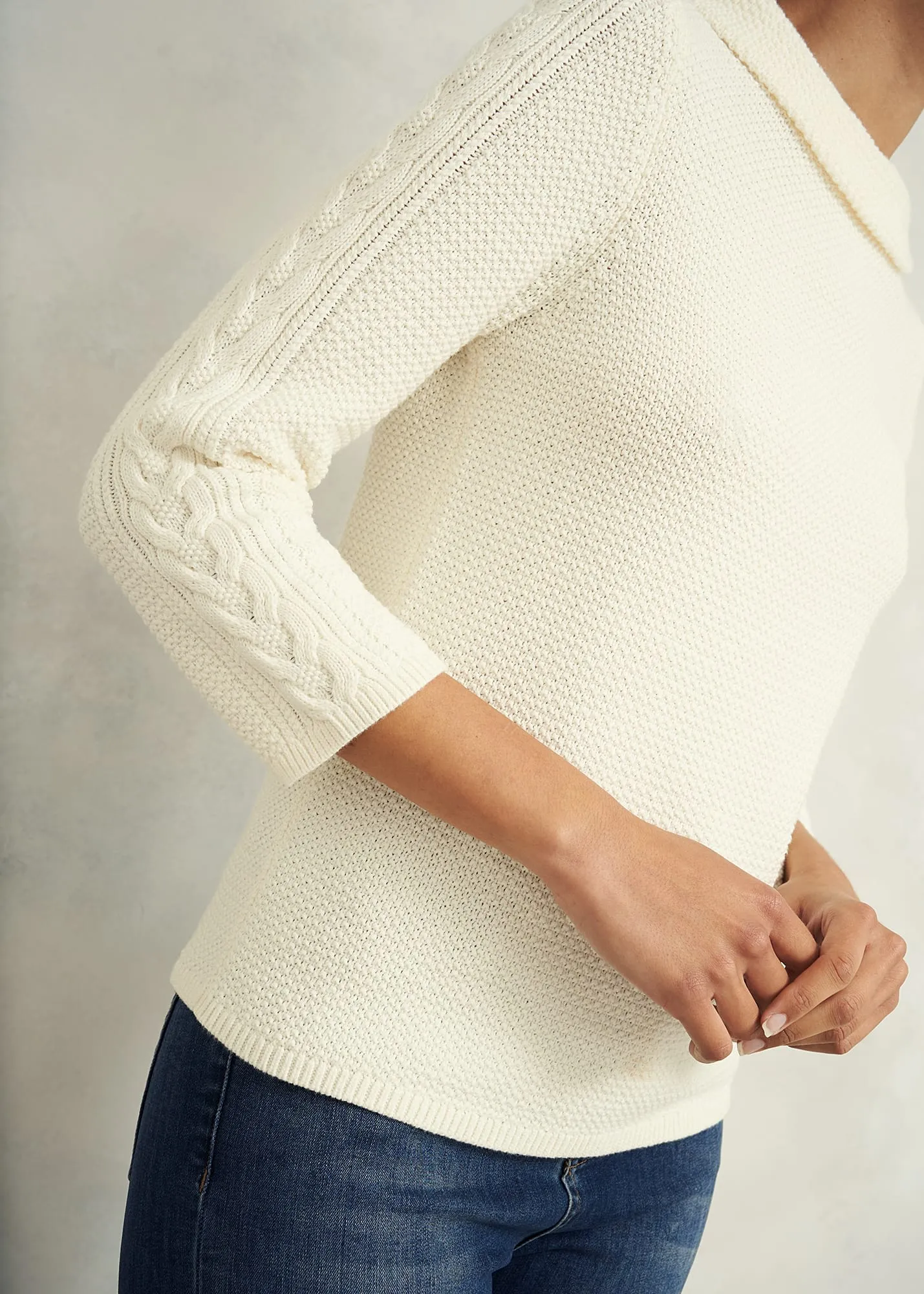 Camilla Cable Jumper 0224/9748/1144l00 Warm-Ivory