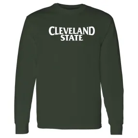 Cleveland State Vikings Basic Block Long Sleeve T Shirt - Forest