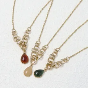 Color Drop Short Necklace