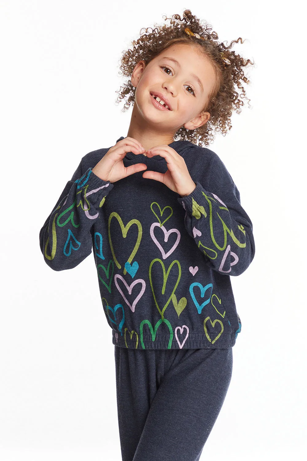 Colorful Hearts Girls Long Sleeve