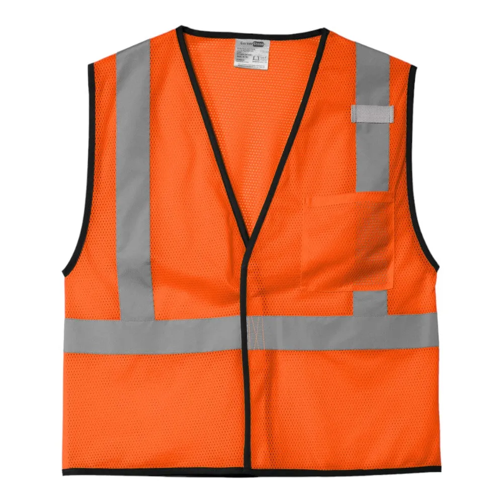 CornerStone ANSI 107 Class 2 Economy Mesh One-Pocket Vest CSV100