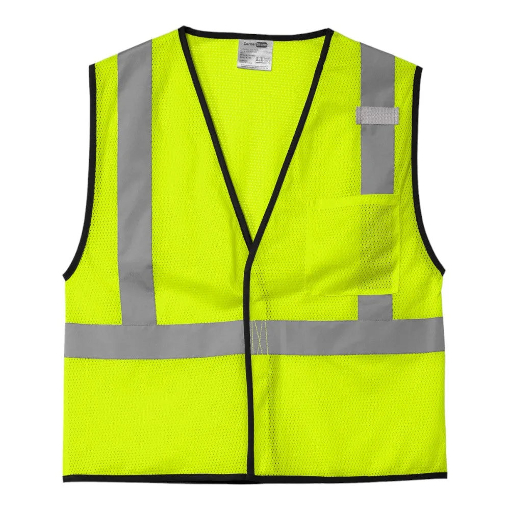 CornerStone ANSI 107 Class 2 Economy Mesh One-Pocket Vest CSV100