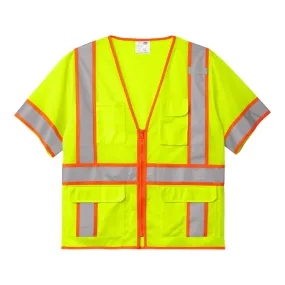 CornerStone ANSI 107 Class 3 Surveyor Mesh Zippered Two-Tone Short Sleeve Vest CSV106