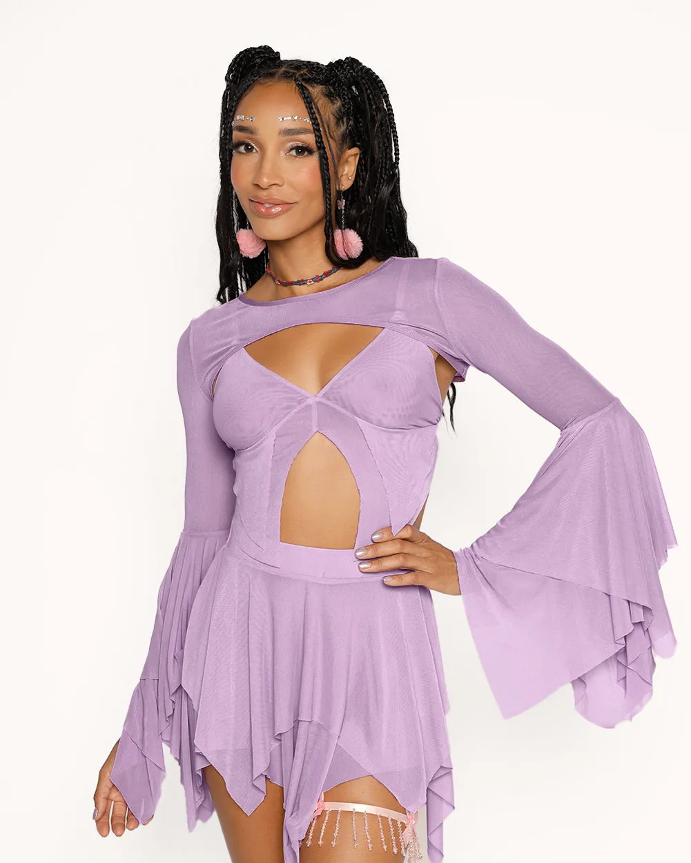 Dark Arts Ultra Crop Top - Lavender