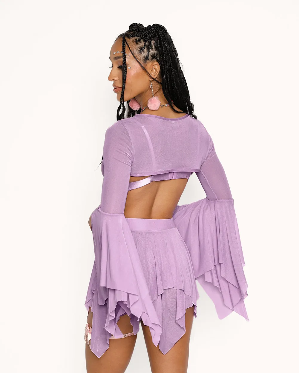 Dark Arts Ultra Crop Top - Lavender