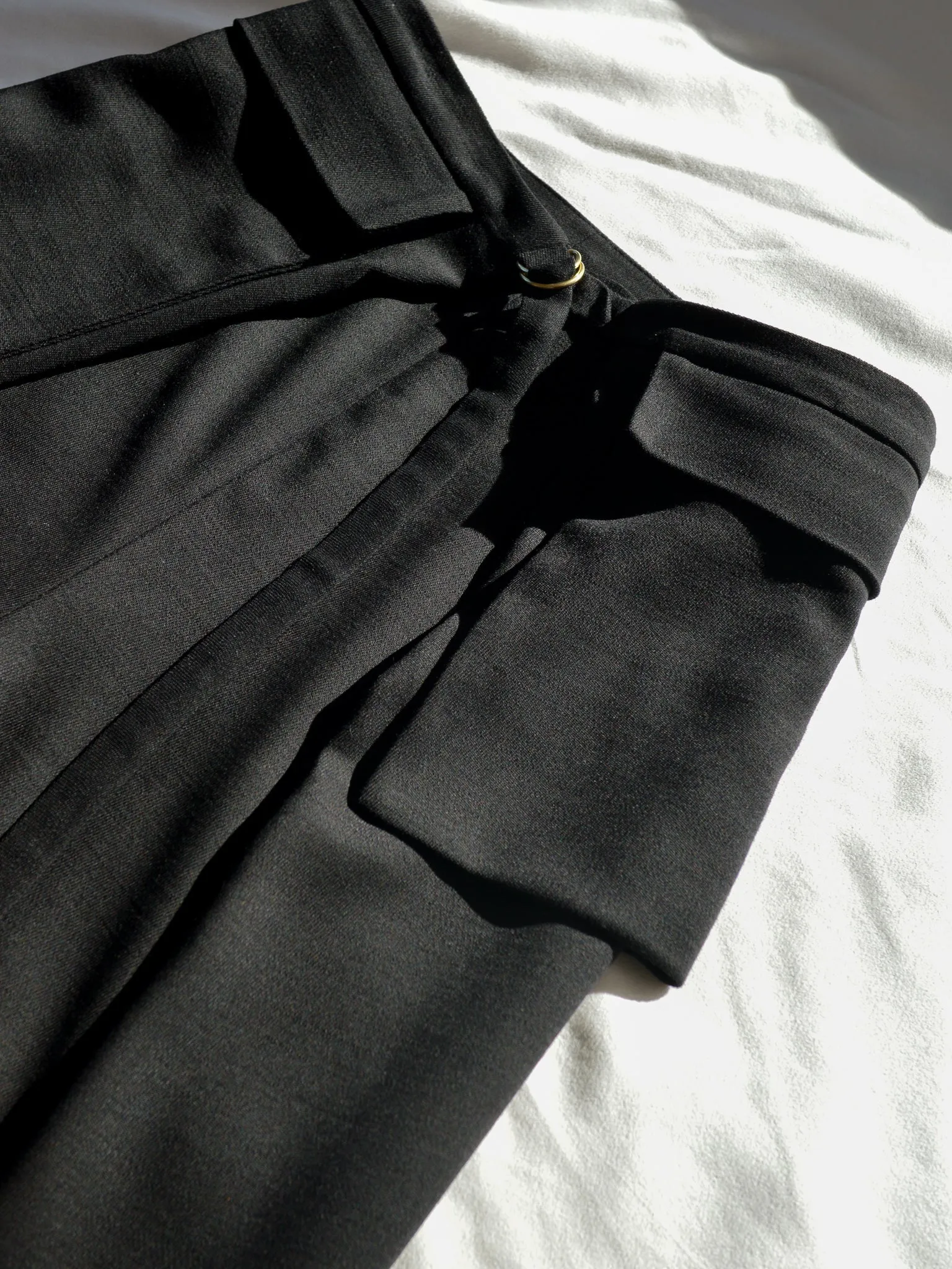 DAX black wool pant