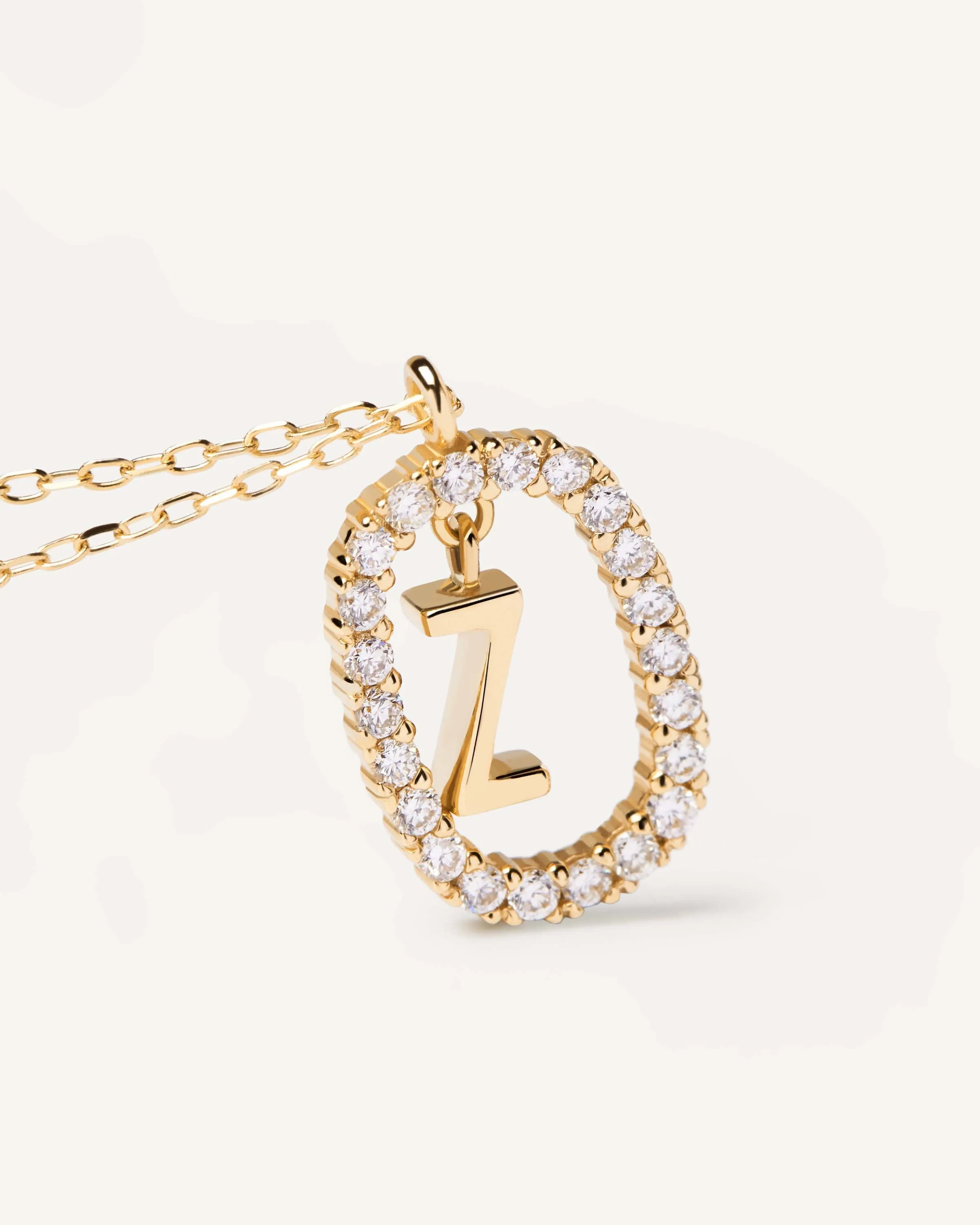 Diamonds and Gold Letter Z Necklace