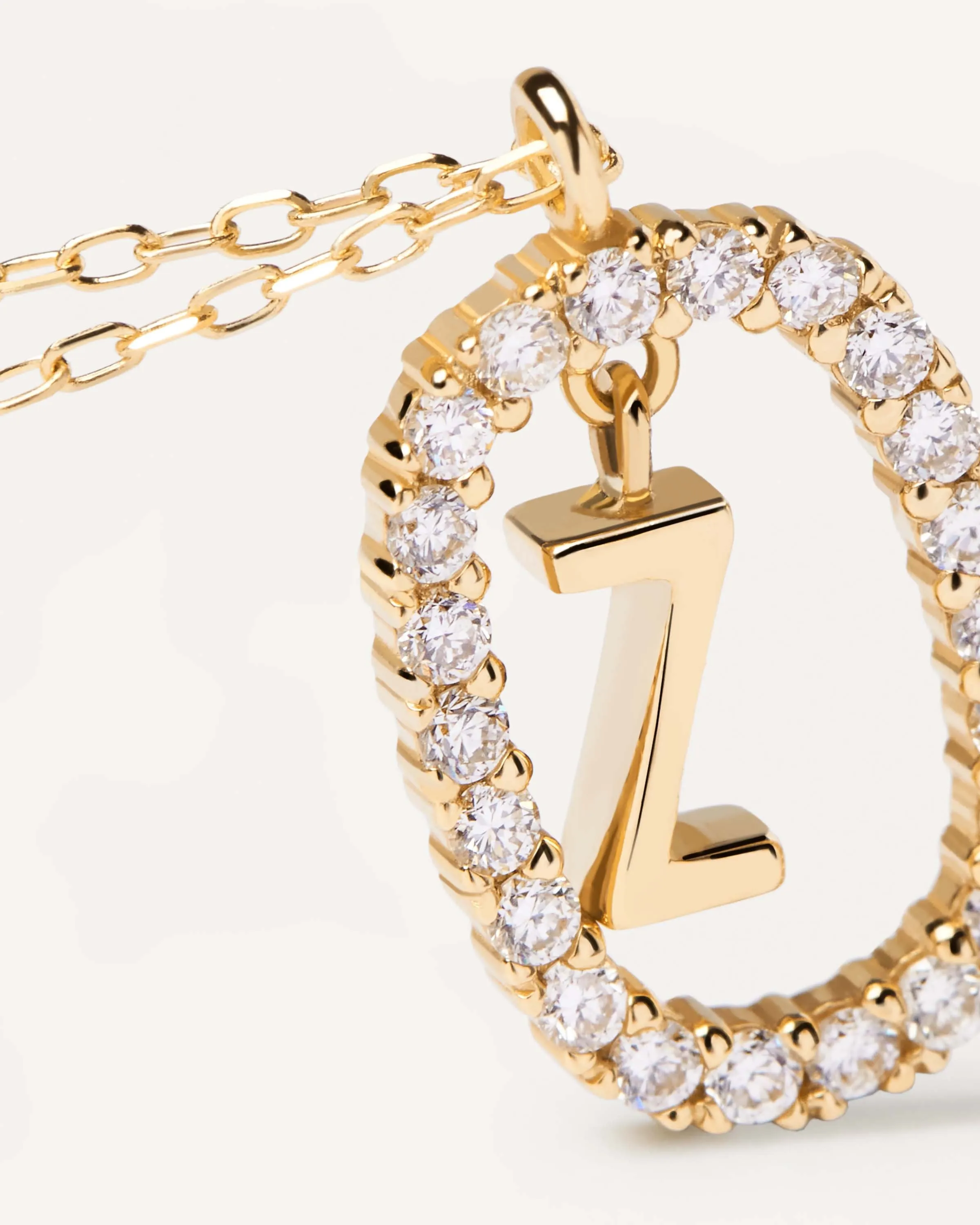 Diamonds and Gold Letter Z Necklace