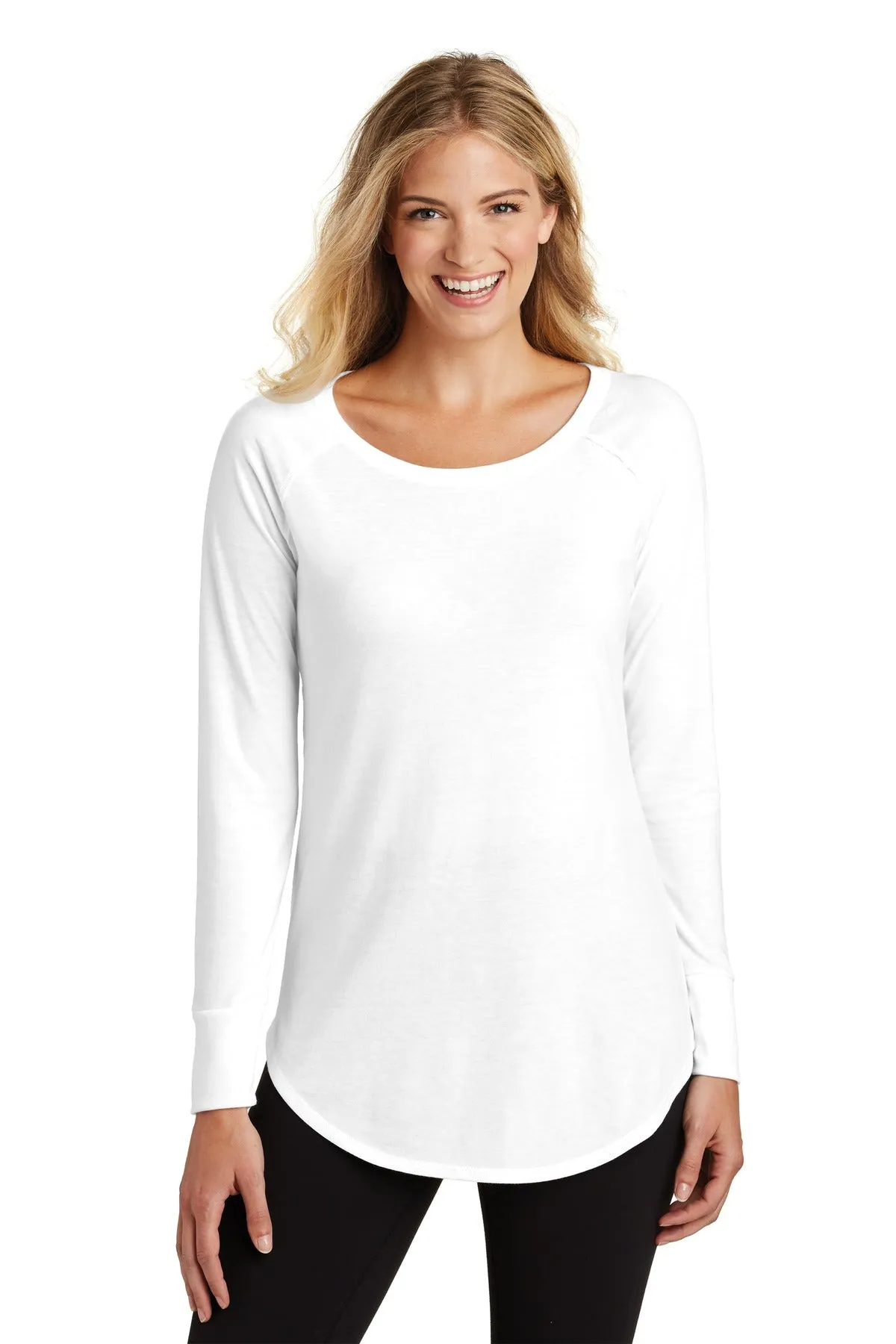 District Women's Perfect Tri Long Sleeve Tunic Tee. DT132L