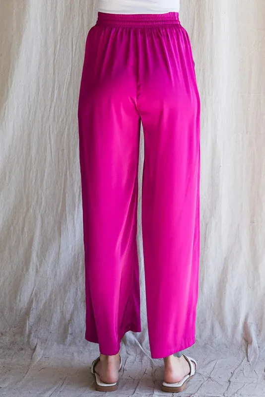 Divine Magenta Wide Leg Pants