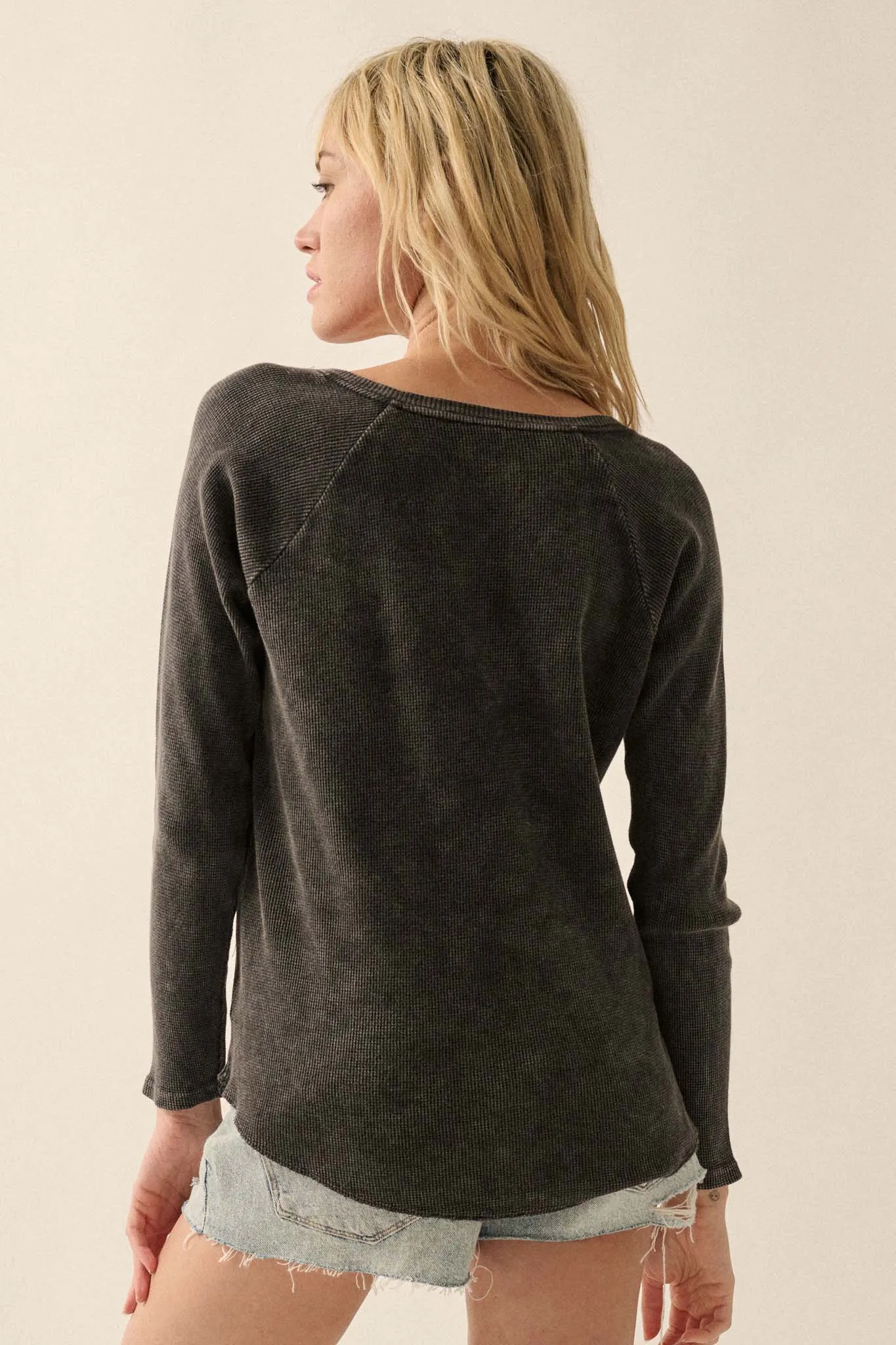 Dream Big Split-Neck Thermal Graphic Top