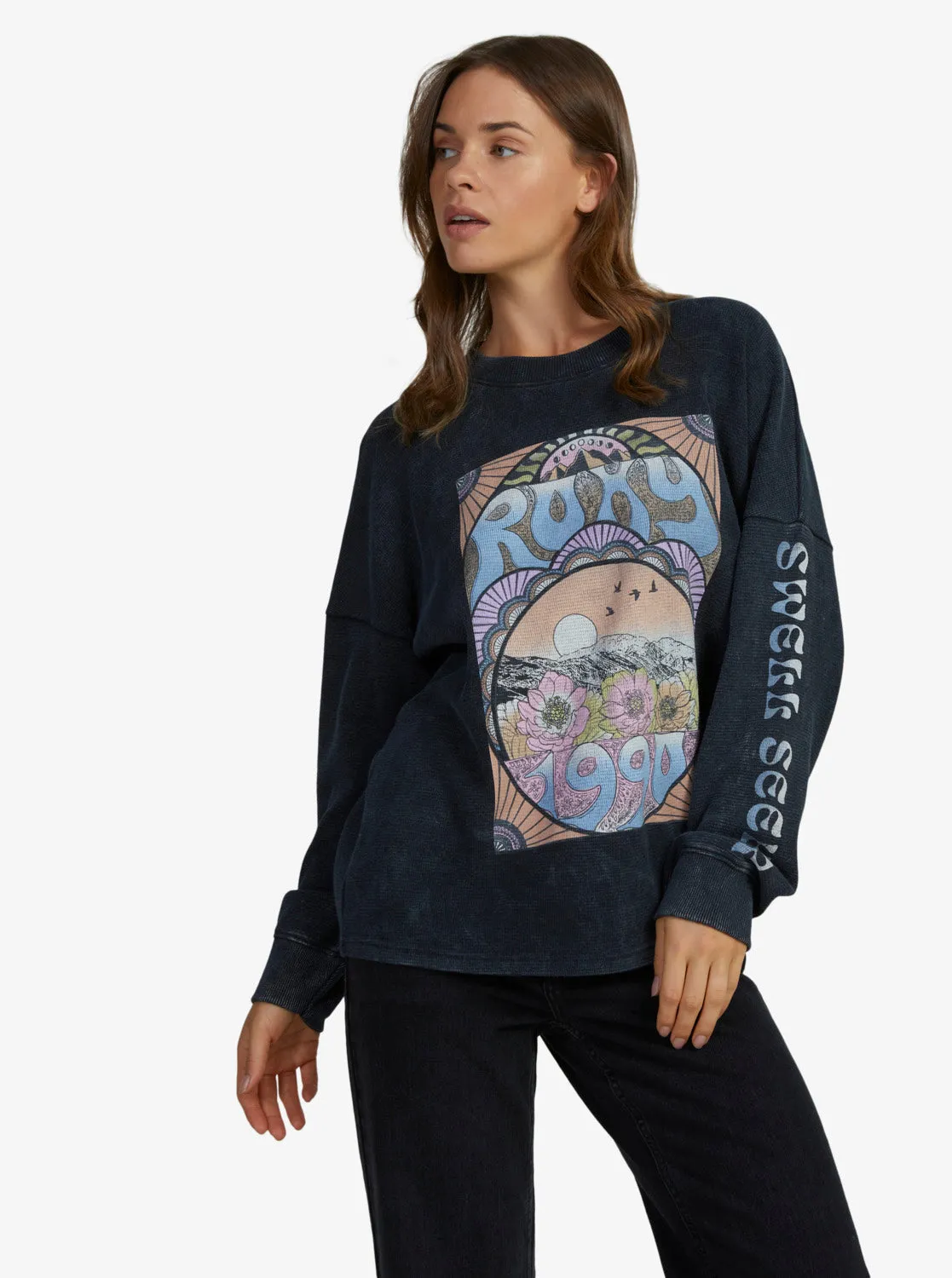 East Side Long-Sleeve Crew Neck Sweatshirt - Anthracite