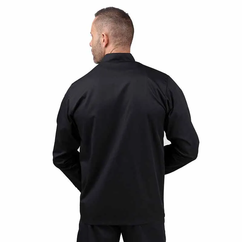 Eco-responsible Black Long Sleeve Kitchen Coat for Men - MANELLI