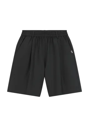 Elastic Waist Single Pleat Shorts