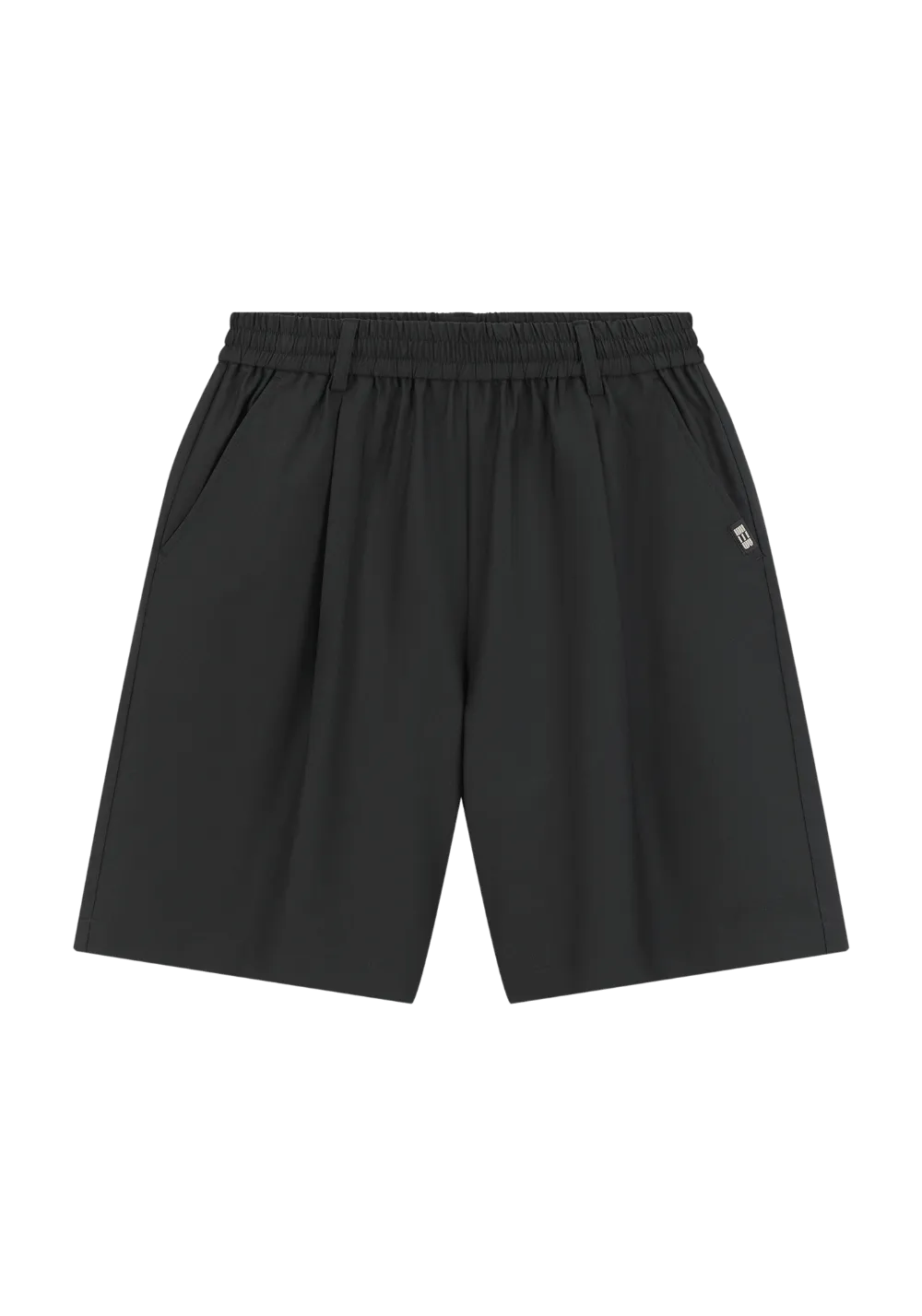 Elastic Waist Single Pleat Shorts