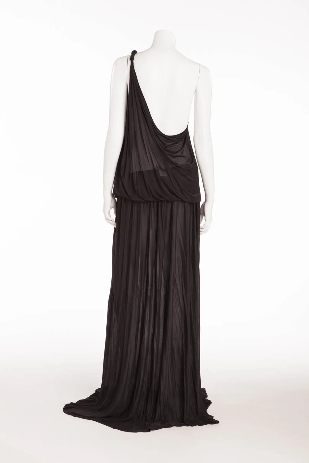 Emilio Pucci - BN Long Black Sheer One Shoulder Dress - IT 40