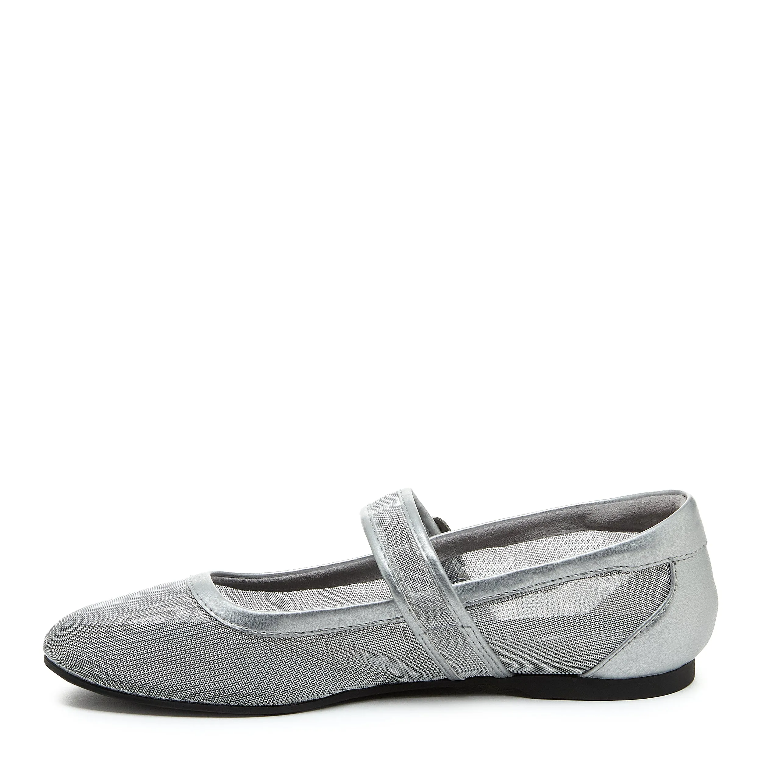 Emma Silver Mesh Ballet Flat