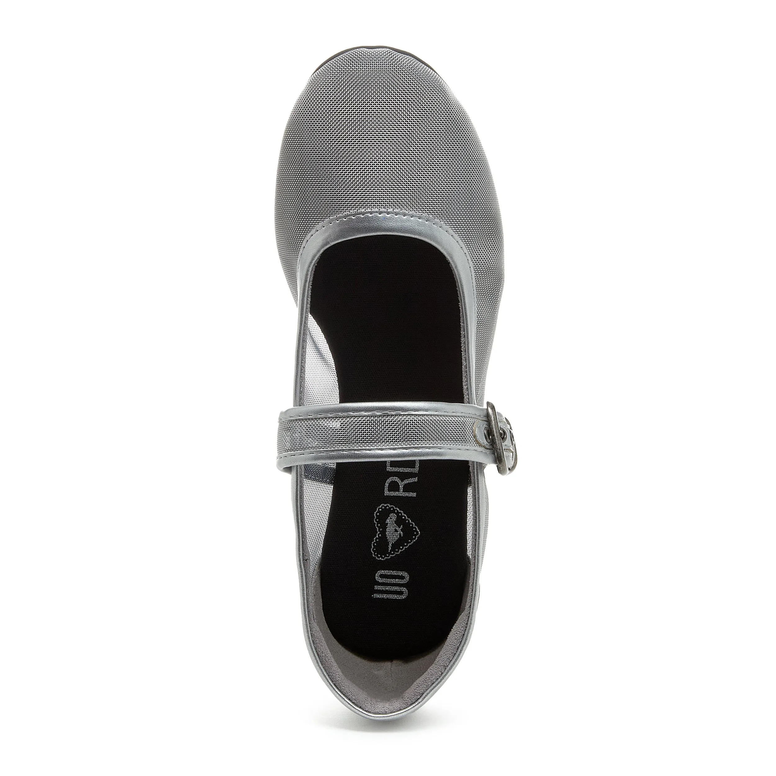 Emma Silver Mesh Ballet Flat