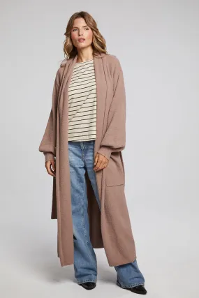 Evee Warm Taupe Maxi Cardigan