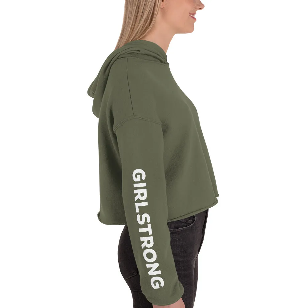 EVERYDAY FLEECE, COZY CHIC CROPPED HOODIE MILITARY GREEN