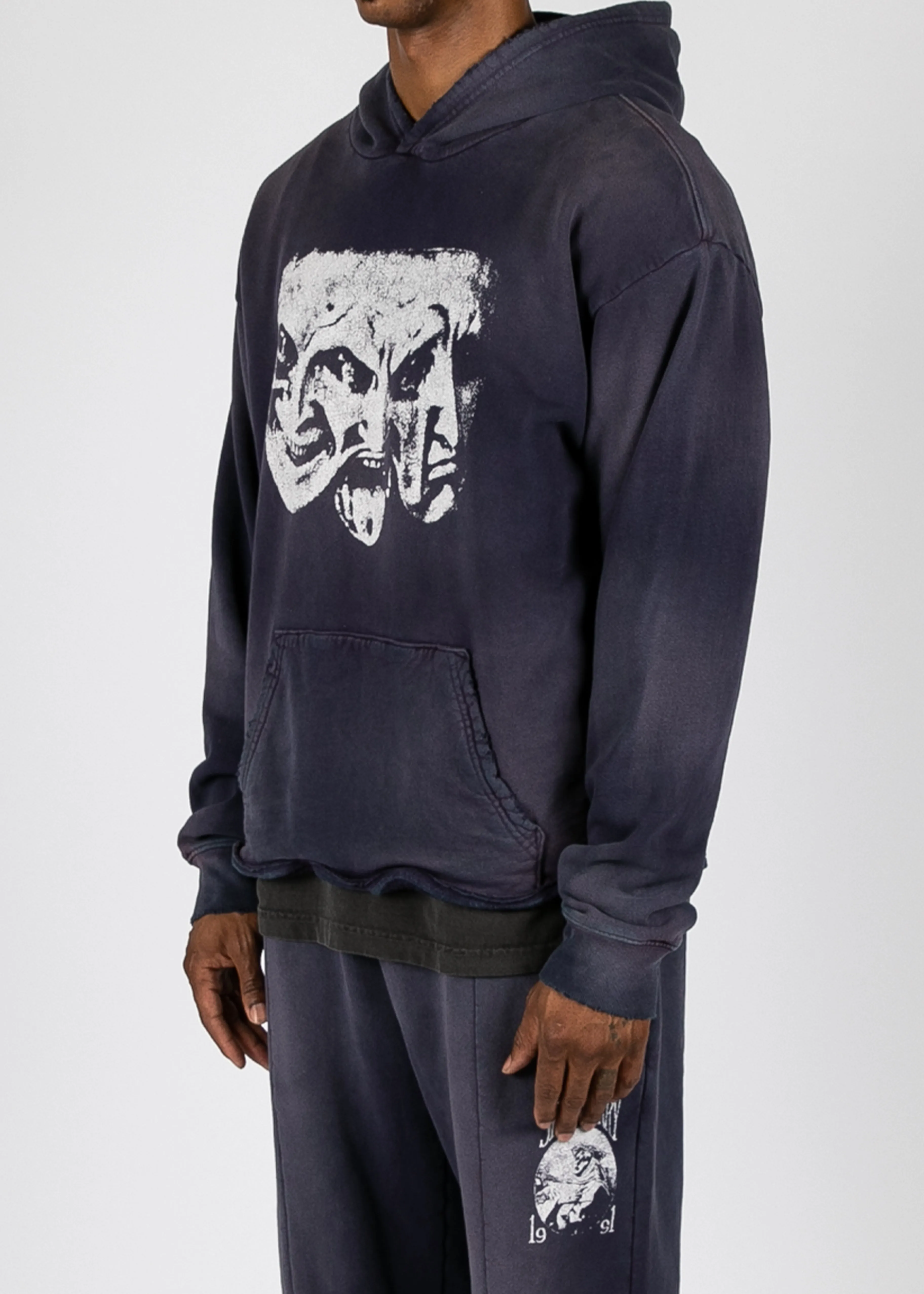 Faces Hoodie - Dark Purple