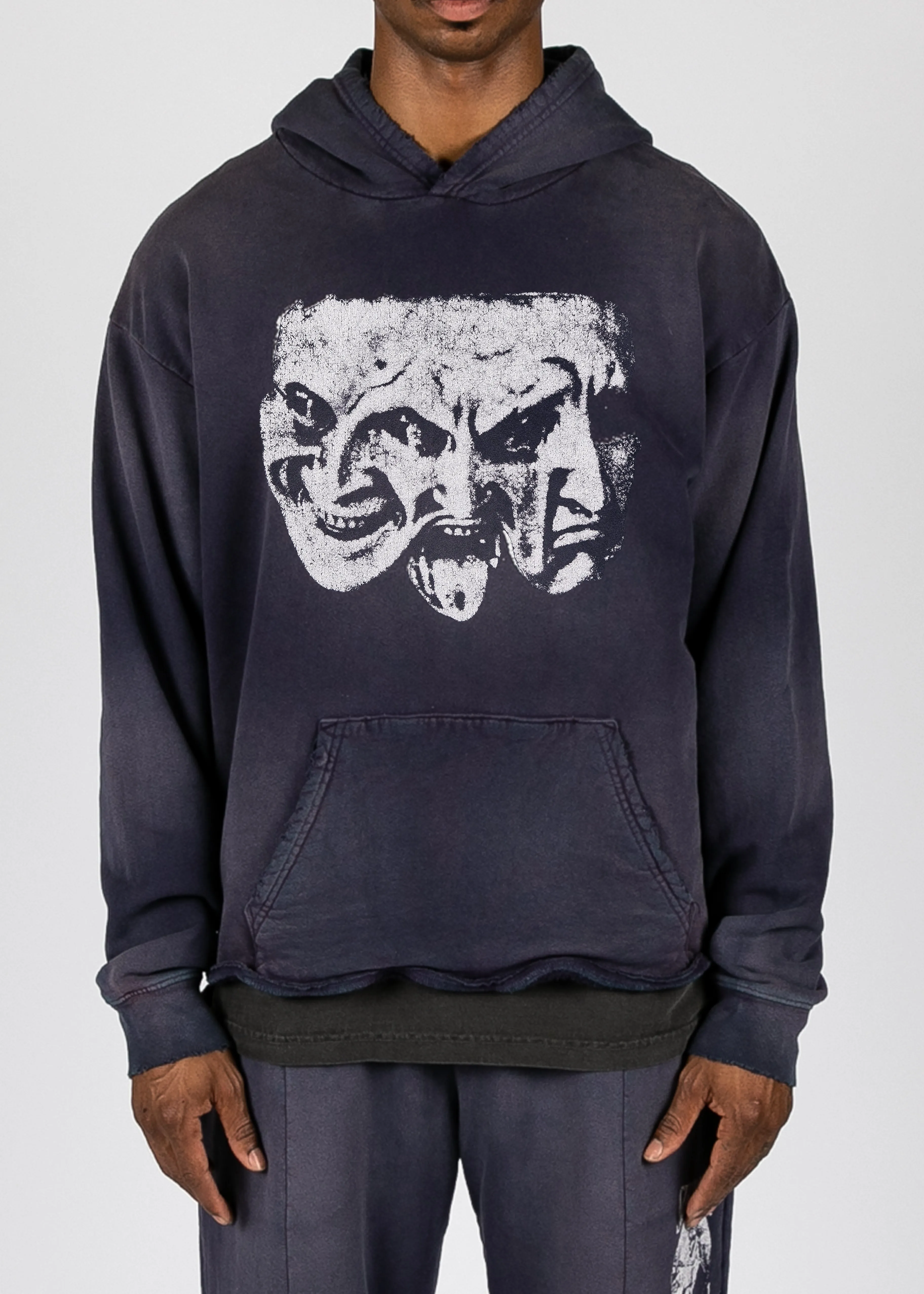 Faces Hoodie - Dark Purple