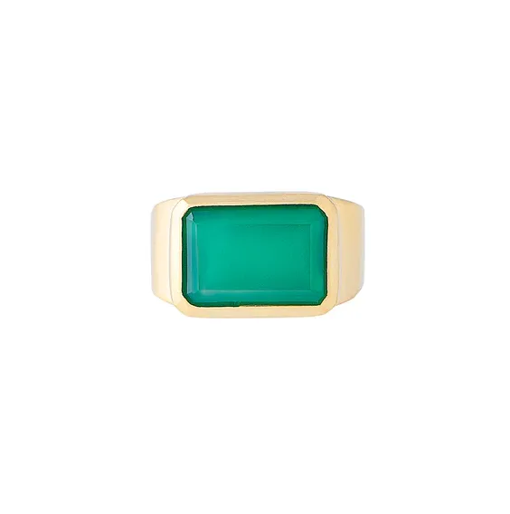 Fairley Green Agate Cocktail Ring