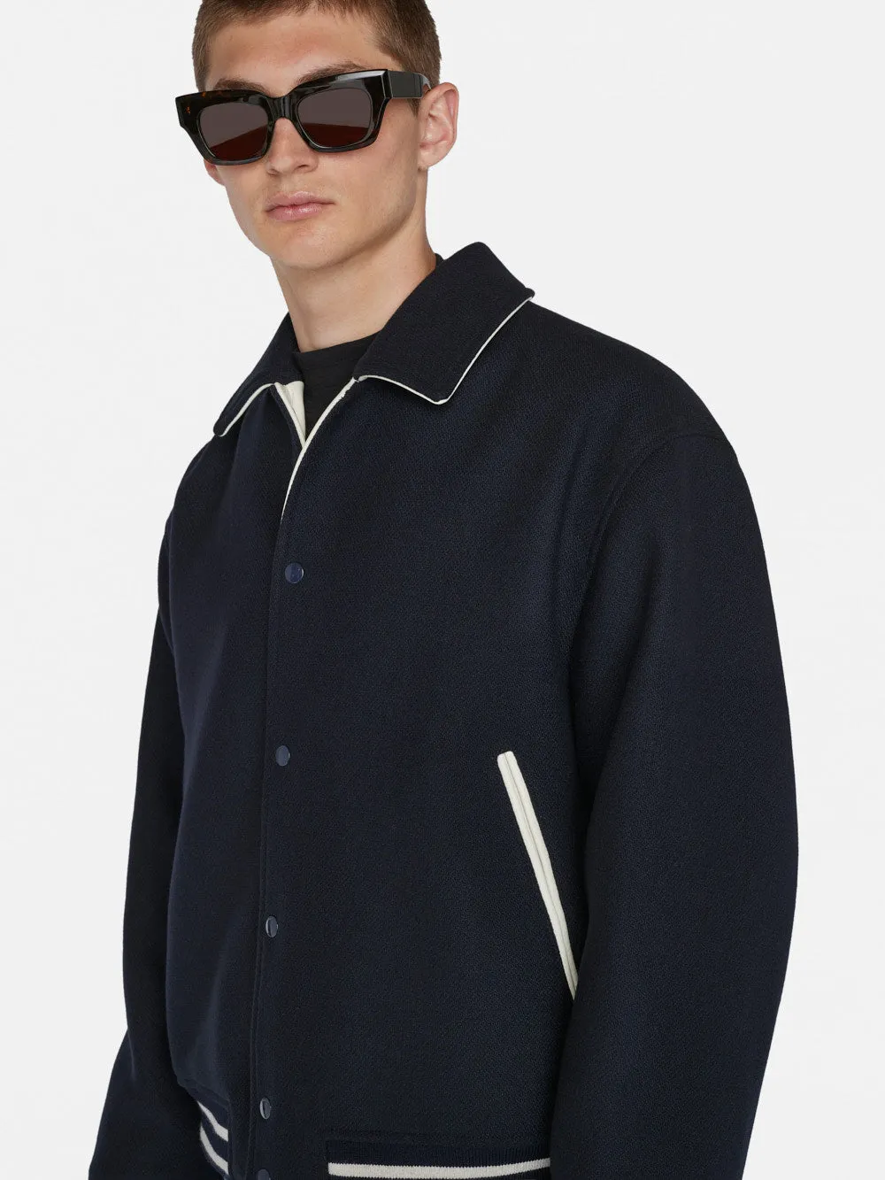 Fall Varsity Jacket -- Midnight Blue