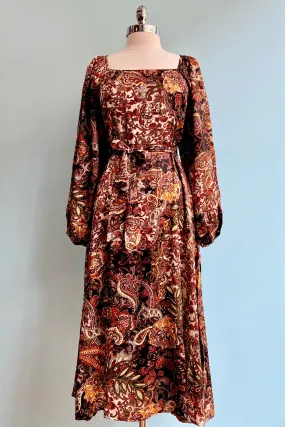 Final Sale Rust Paisley Dolce Dress by Traffic People