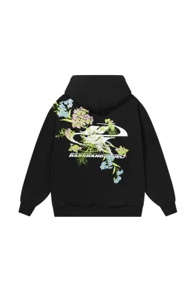 Floral Embroidered Hoodie