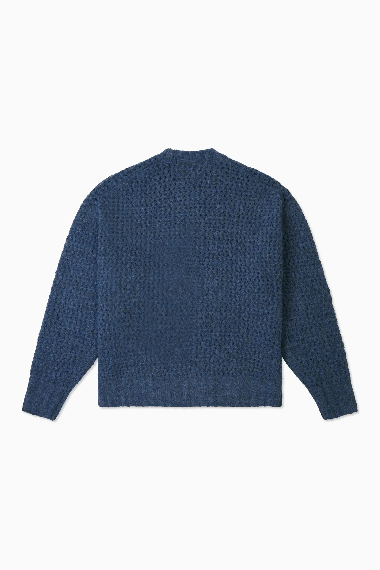 Fluffy Waffle Knit - Blue