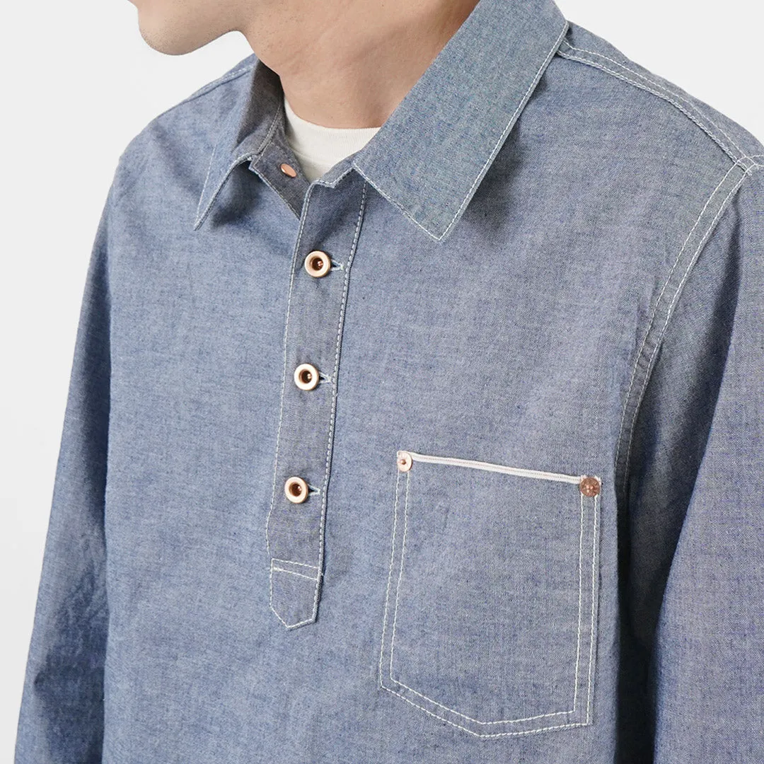 FOB FACTORY / F3487 Chambray pullover shirt