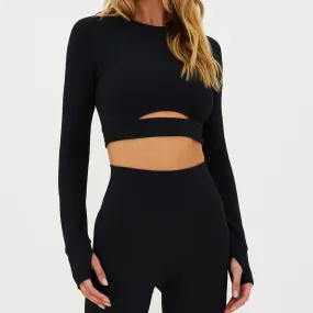 Francine Top - Black Waffle