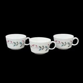 Franciscan Winsome Ceramic Floral Snack Cups, Coffee & Tea Cups - Rare