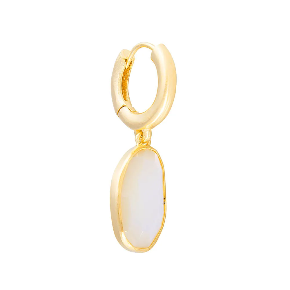 FREE-FORM MOTHER OF PEARL HOOPS