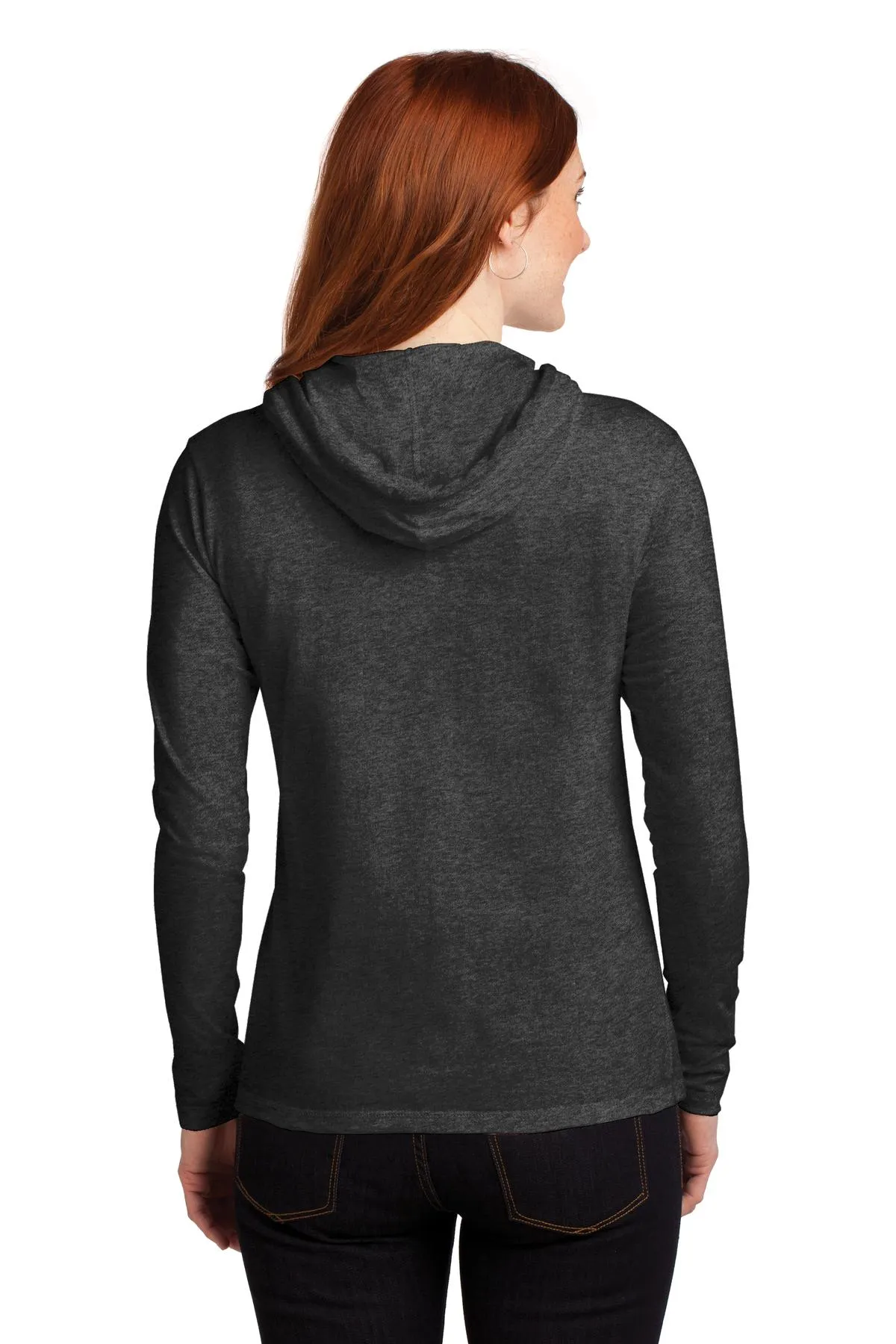 Gildan Ladies 100% Combed Ring Spun Cotton Long Sleeve Hooded T-Shirt. 887L