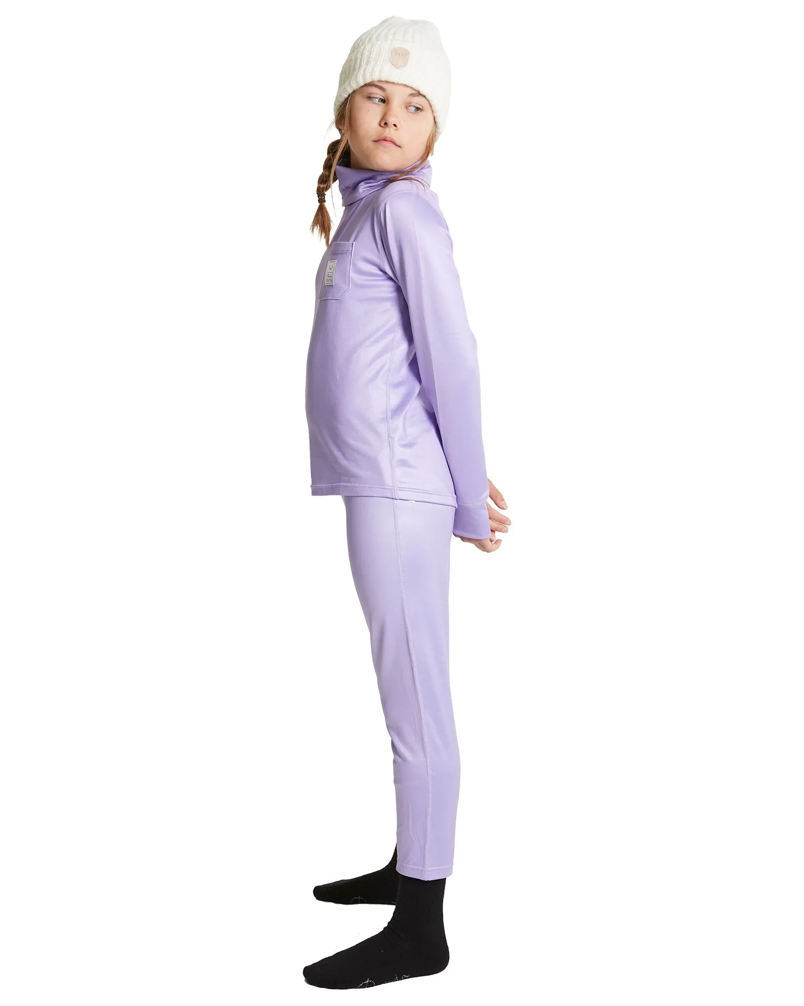 GIRLS CAPRI FUNNEL NECK - PURPLE ROSE