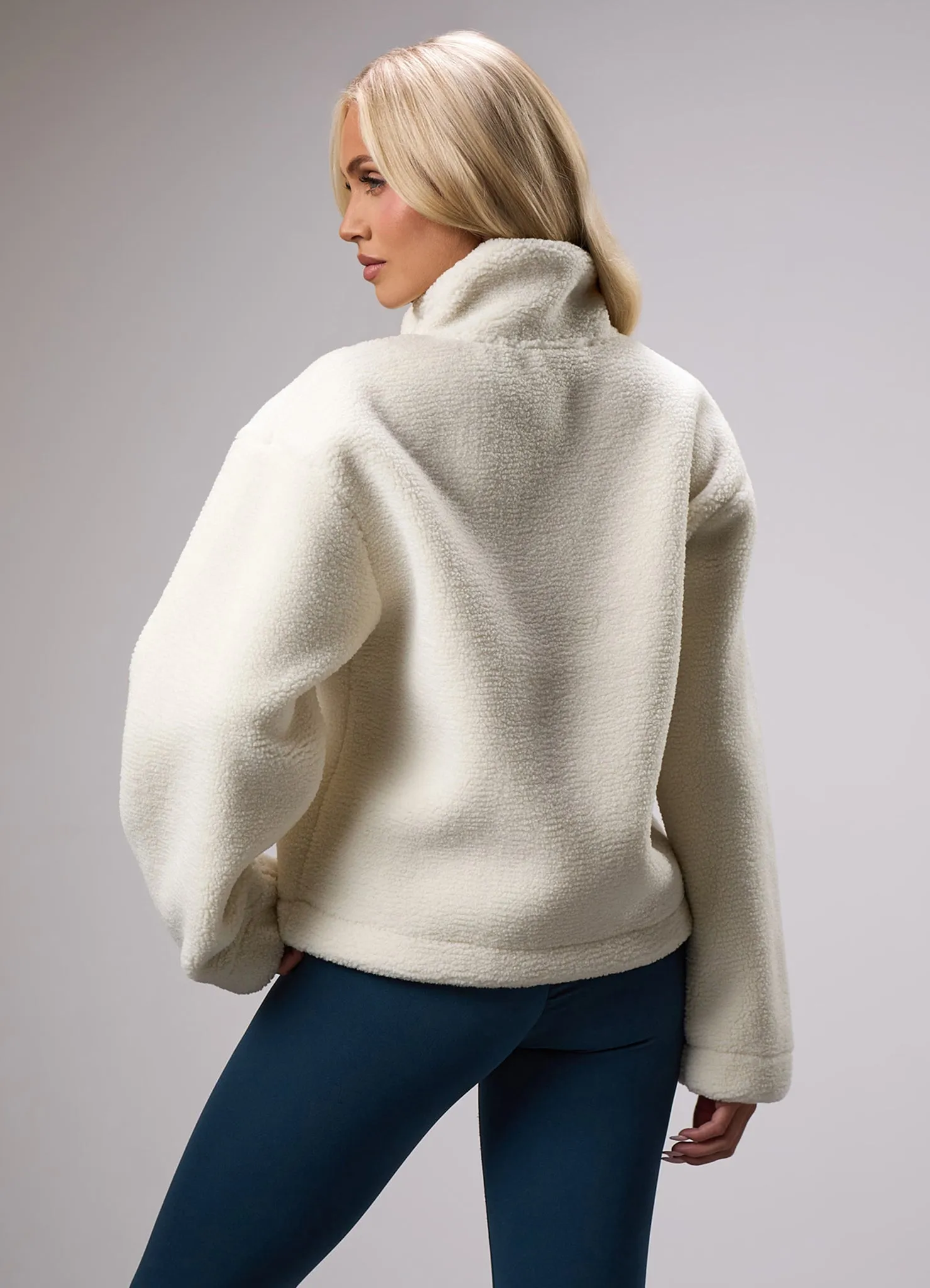 GKW Sports Luxe 1/4 Zip Fleece - Cream