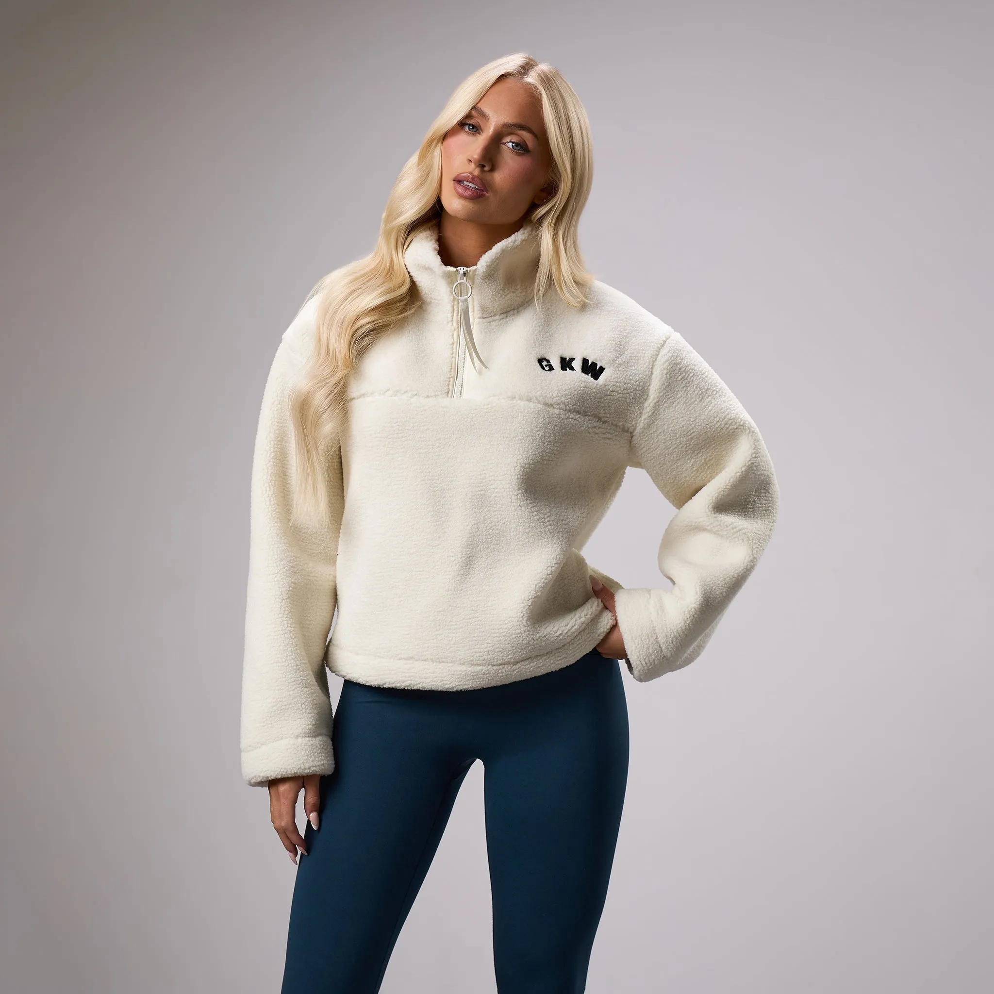 GKW Sports Luxe 1/4 Zip Fleece - Cream