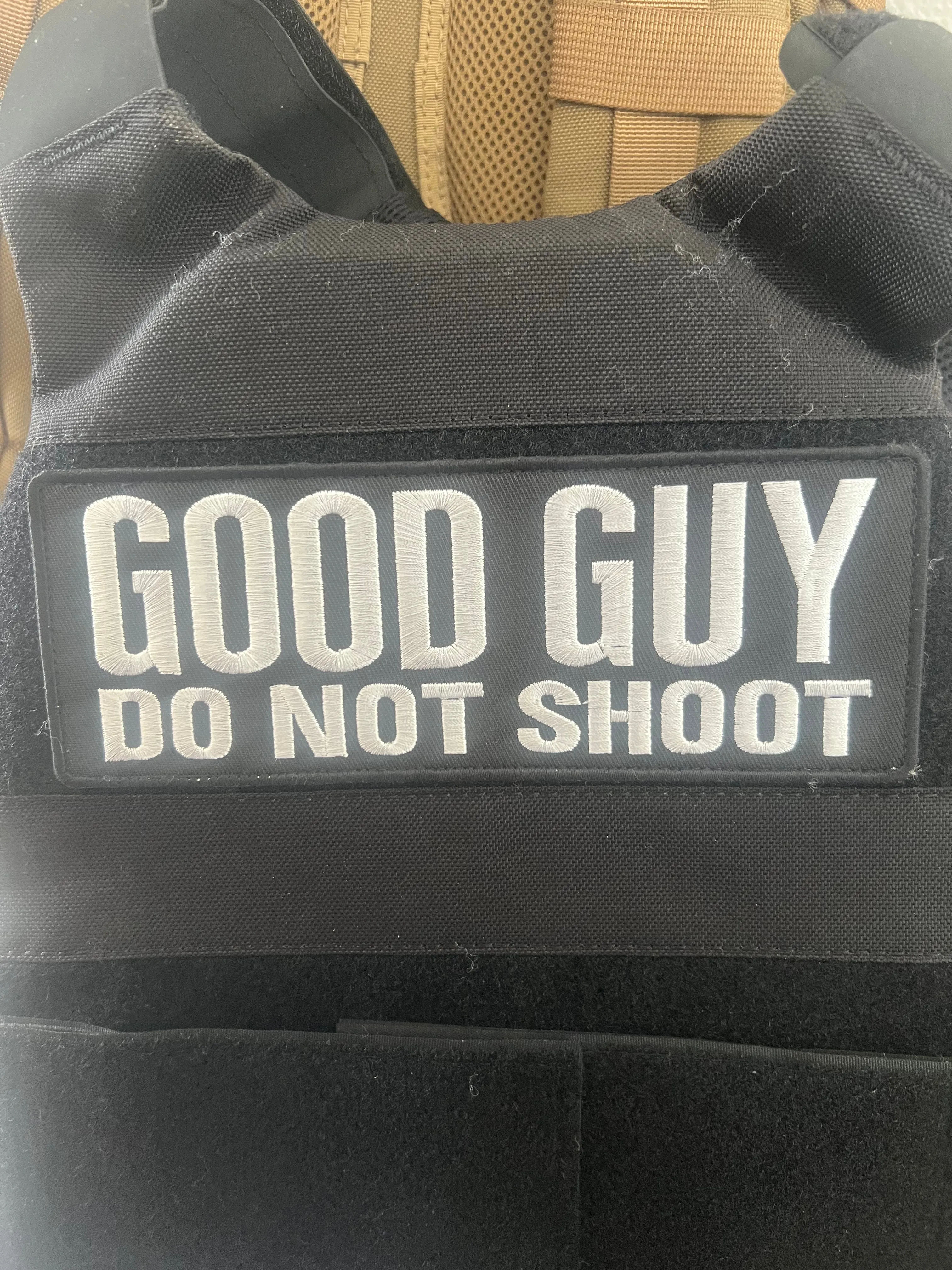 GOOD GUY DO NOT SHOOT (3” x 8”) Hook and Loop