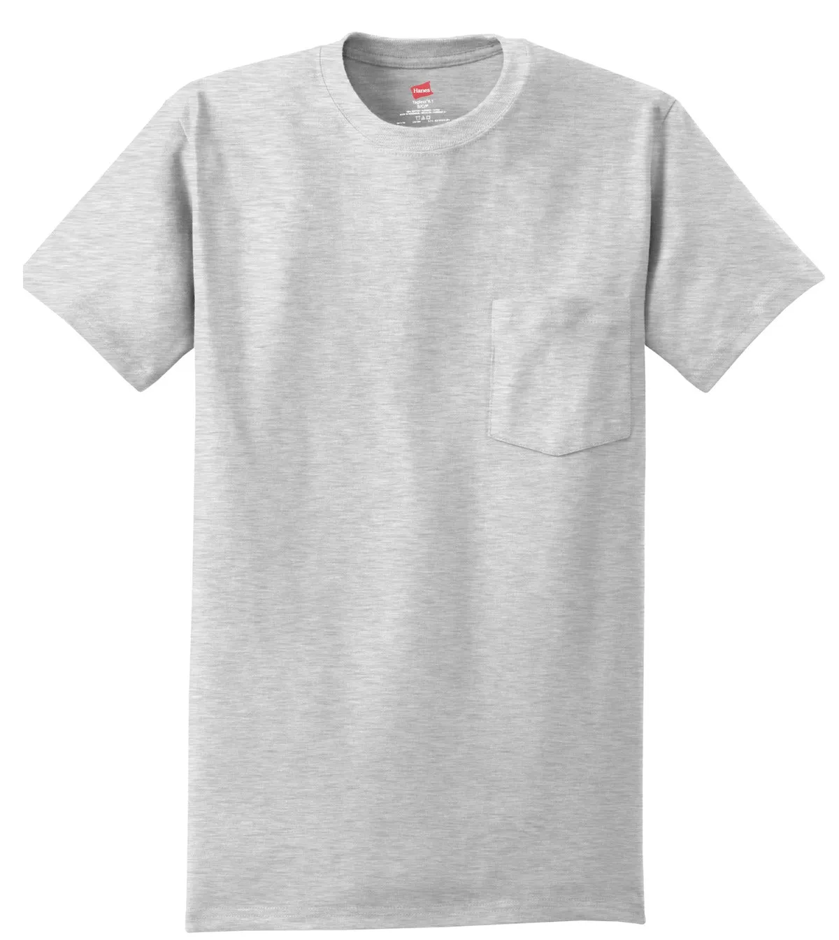 Hanes - Authentic 100% Cotton T-Shirt with Pocket. 5590