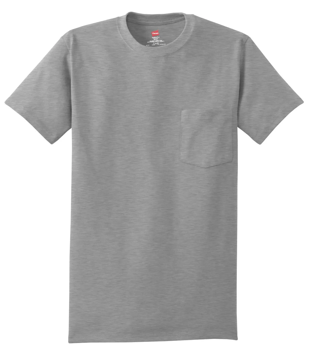 Hanes - Authentic 100% Cotton T-Shirt with Pocket. 5590