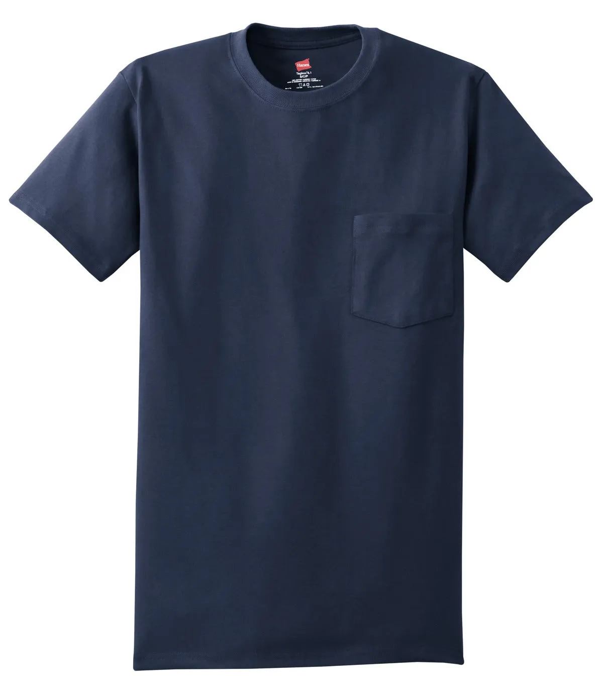 Hanes - Authentic 100% Cotton T-Shirt with Pocket. 5590