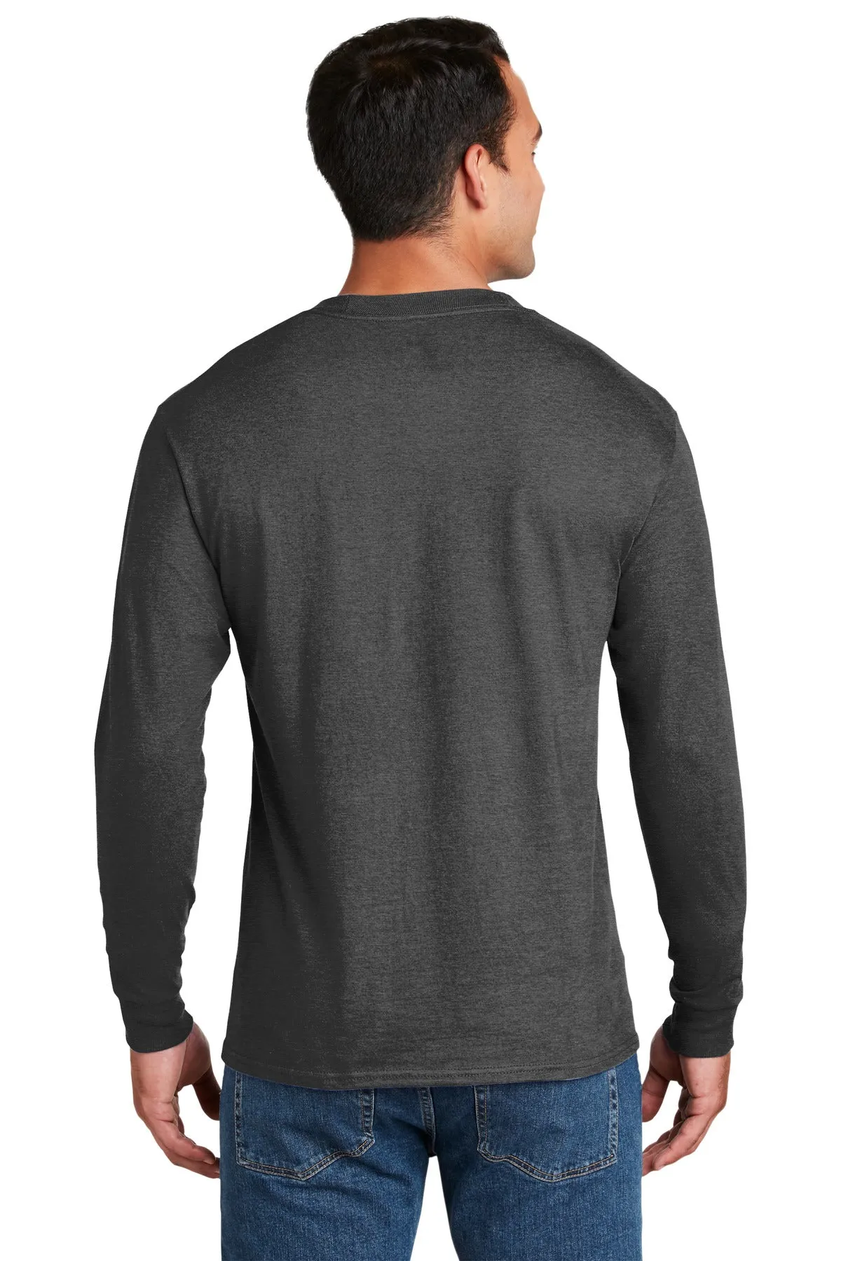 Hanes Beefy-T - 100% Cotton Long Sleeve T-Shirt. 5186