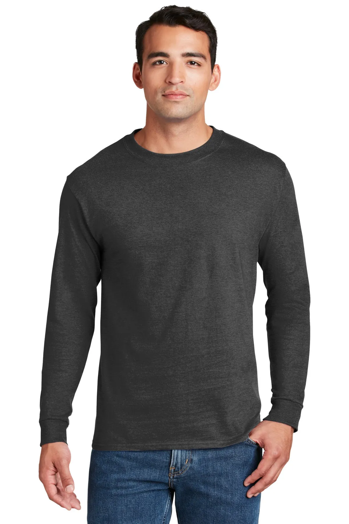 Hanes Beefy-T - 100% Cotton Long Sleeve T-Shirt. 5186